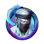 Combattant masculin de l'équipe bleue, symbole premium Fist of Destruction