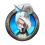 Combattante féminine de l'équipe bleue, symbole premium Fist of Destruction