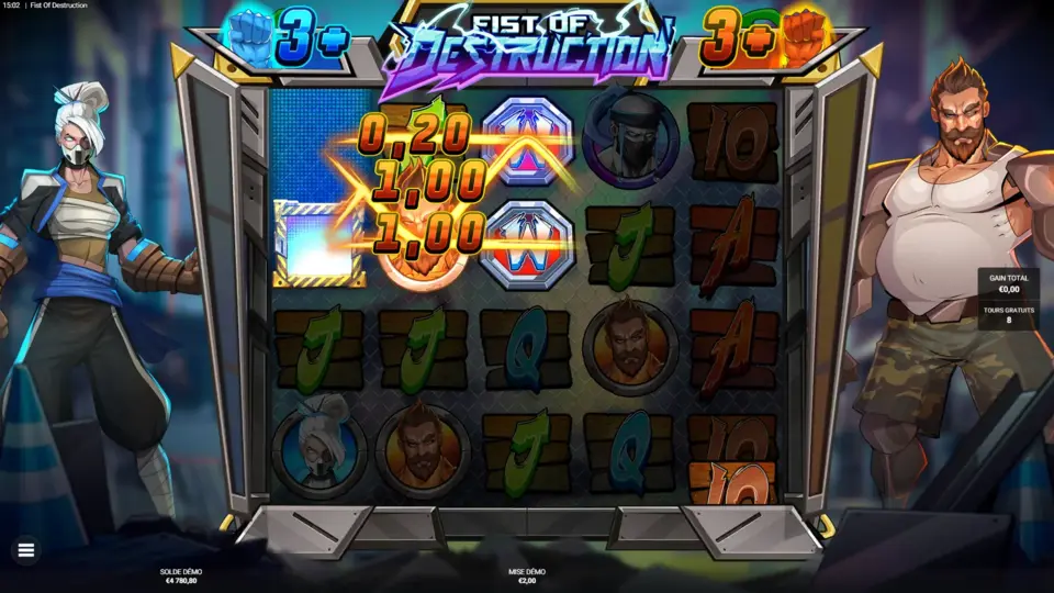 Respin Epic Drop de Fist of Destruction avec symboles Fist garantis sur les rouleaux